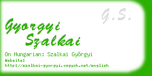 gyorgyi szalkai business card